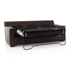 axis leather 3 seat queen sleeper sofa