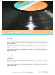 The applicant of the insurance plan may complete the insurance proposal form or may ask the assistance of his or her insurance agent. Music Business Proposal Template Pdf Templates Jotform