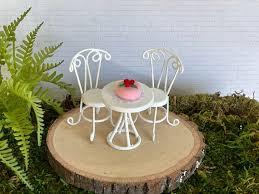 Fairy Garden Furniture Bistro Set Table