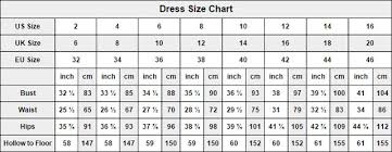 Measurement Size Chart Wedding Dresses Prom Gowns