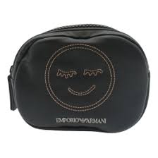 emporio armani black plain bag size mini