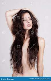 Nude Young Woman with Long Hair Stock Image - Image of good, adult: 15838447