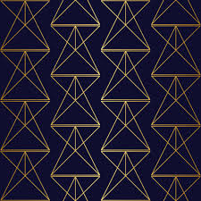 Geometric pattern wallpaper is perfect for a. Navy Gold Geometric Wallpaper Pattern Printed Wallpaper Company