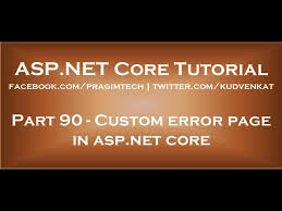 custom error page in asp net core you