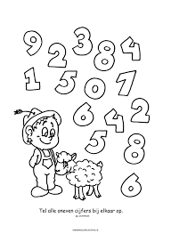 Leer tellen met deze leuke kleurplaten van de cijfers 1 tot en met 20. Kleurplaat Cijfers Optellen Oneven Spelletjes