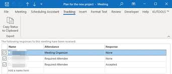 accepted meeting invite in outlook