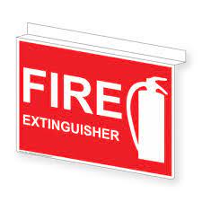 fire extinguisher sign nhe 13845ceiling