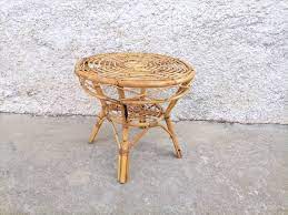 Vintage Rattan Coffee Table Wicker