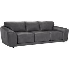 bernhardt shelter leather sofa in black