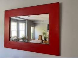 Large Red Wall Mirror Household Items