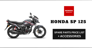 honda sp 125 spare parts list in