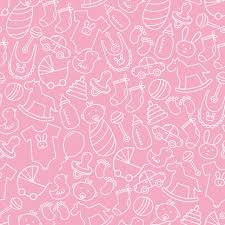 baby shower doodle seamless pattern