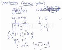 linear equations solve for one