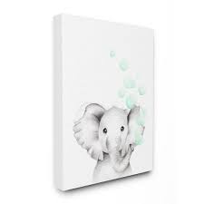 Cute Cartoon Baby Elephant Zoo Painting