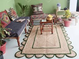 scalloped jute rug natural jute rug