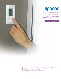 uponor climate control user manual pdf