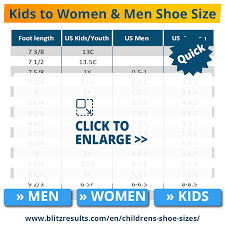 kids sizes to women s shoe sizes