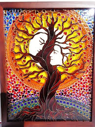 Art Glass Painting Tree
