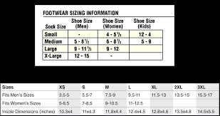 Mens Womens And Kids Footwear Size Chart All Seasons