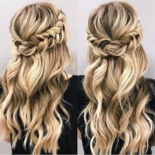 Bridesmaid hair half up and prom hairstyles half up half down. 15 Chic Half Up Half Down Wedding Hairstyles For Long Hair Page 2 Of 3 Emmalovesweddings