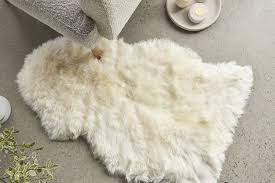 natural new zealand sheep skin white
