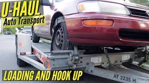 U-Haul Car Transport Trailer | How to Load and Hook Up | Tyler Moves to NYC  - YouTube