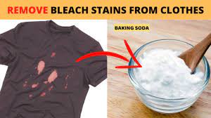 remove bleach stains from dark clothes