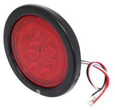 Glolight Led Trailer Tail Light Stop Turn Tail Submersible 21 Diodes Round Red Lens Optronics Trailer Lights Stl101rkb