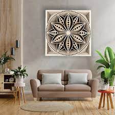 3d Mandala Wooden Wall Art At