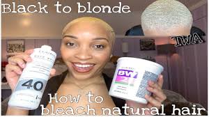 how to bleach natural hair black to