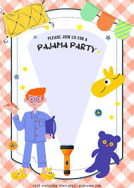 8 pajama party invitation templates to