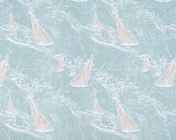 6948111 Racey Spa Blue Nautical Print Fabric