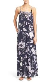 Mimi Chica Floral Print Strap Detail Maxi Dress Available At