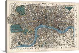 Smith S Vintage Map Of London Wall Art