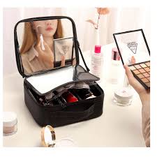 professional makeup bag with mirror
