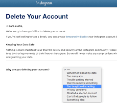 deactivate your insram account