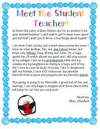 Student Teacher Introduction Letter To Parents Worksheets