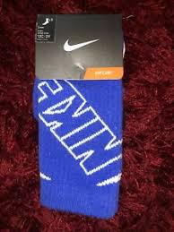 Details About Nike Kids Crew Socks 3 Pairs White Blue Black New Youth Xs