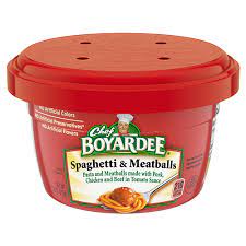 spaghetti meat microwavable cup