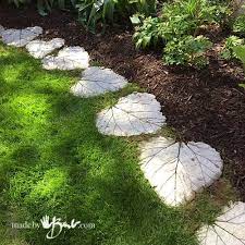 Rhubarb Leaves Concrete Pathway Made