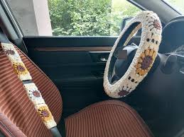 Sunflower Steering Wheel Covercrochet