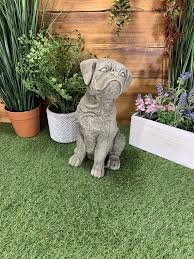 Stone Garden Large Detailed Boxer Dog