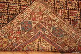antique dagestan prayer area rug 71790
