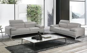 nicolo leather living room set light grey
