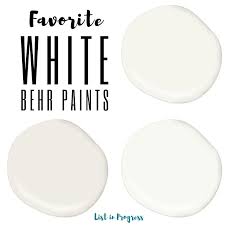 favorite behr white paint colors list