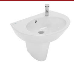 wash hand basin with half pedestal