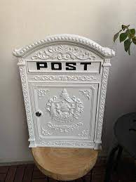 Vintage Letter Box White Wall Mounted