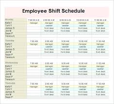 Employee Scheduling Calendar Template Excel Work Schedule Shift