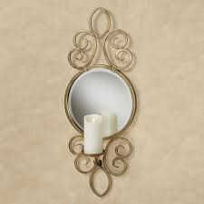 Gold Acanthus Mirrored Wall Sconce Set