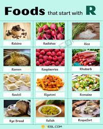 111 tasty foods that start with r with
